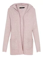 Swetry damskie - Vero Moda Kobiety Vmdoffy Ls Open Hood Cardigan Ga Noos Kardigan, Woodrose Mel, XS - miniaturka - grafika 1