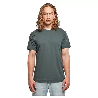 Koszulki męskie - Build Your Brand Męski Basic okrągły dekolt, męski T-shirt o klasycznym kroju, dostępny w wielu kolorach, rozmiary XS-5XL, zielony butelkowy, M - grafika 1