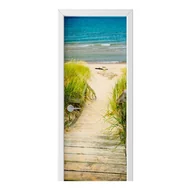 Naklejki na ścianę - Naklejka na drzwi HOMEPRINT Zejście na plaże 75x205 cm - miniaturka - grafika 1
