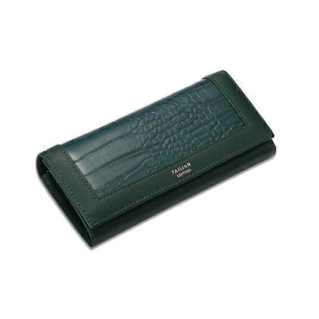 Portfel damski Krokodyl Wzór Moda PU Skórzany uchwyt na karty kredytowe Zamek błyskawiczny Portmonetka Damska kopertówka Torba na pieniądze zielony