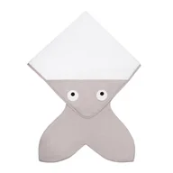 Okrycia kąpielowe dla dzieci - Baby Bites, Ręcznik z kapturkiem, biało-brązowy, 75x75 cm - miniaturka - grafika 1