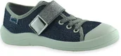 Buty dla dziewczynek - Trampki dziewczęce na rzep Befado 351Y005 Tim Granatowe - miniaturka - grafika 1