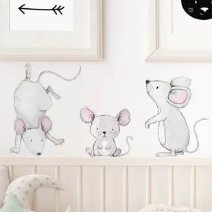 Naklejki ścienne myszki - Wyposażenie pokoiku dziecięcego - miniaturka - grafika 1