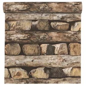 Tapety - Tapeta Drewno imitacja 931808 beżowa winylowa na flizelinie - miniaturka - grafika 1