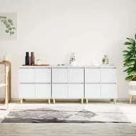Komody - vidaXL Komody, 3 szt., białe, 60x35x70 cm, materiał drewnopochodny - miniaturka - grafika 1
