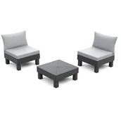 Meble ogrodowe - Zestaw mebli ogrodowych KETER 257362 Grafitowy - miniaturka - grafika 1