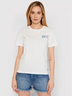 Koszulki i topy damskie - Converse T-Shirt Exploration Team 10022260-A02 Biały Standard Fit - grafika 1