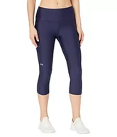 Legginsy - Under Armour Damskie legginsy Hg Armour Hi Capri Ns, Midnight Navy (410) / White, XS - miniaturka - grafika 1