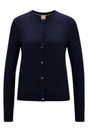 Swetry damskie - BOSS Damski sweter kardigan, niebieski (Open Blue), XS (DE) - miniaturka - grafika 1