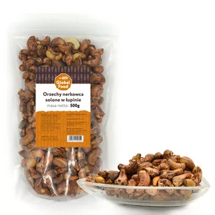 Orzechy Nerkowca Prażone Solone W Łupinie Global Food 500G - Orzechy i nasiona - miniaturka - grafika 1