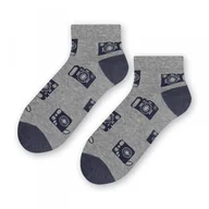 Skarpetki męskie - Steven 025-045 Melanż Szary skarpety męskie - miniaturka - grafika 1