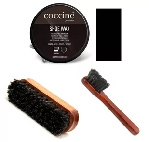 Zestaw do pielęgnacji butów pasta + szczotka do polerowania + mazak coccine czarny - Środki do obuwia i ubrań - miniaturka - grafika 1