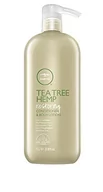 Balsamy i kremy do ciała - Tea Tree Hemp Restoring Conditioner & Body Lotion – mleczko do włosów z ekstraktem z konopi, odżywka i krem 2 w 1, do wszystkich rodzajów włosów i skóry, 1000 ml - miniaturka - grafika 1