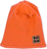 Czapki dla dzieci - Bawełniana czapka dziecięca Nicol Fox Club pomarańczowa, rozmiar 68/74 - miniaturka - grafika 1