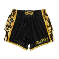 Kimona, stroje i obuwie - Spodenki Muay Thai Fairtex BSG1 Glory Czarne/Złote XL - miniaturka - grafika 1