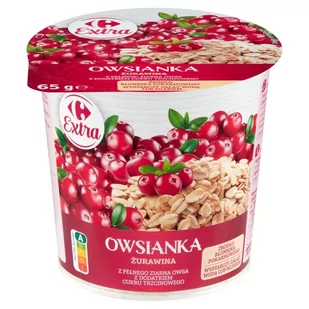 Carrefour Extra Owsianka żurawina 65 g - Płatki śniadaniowe i musli - miniaturka - grafika 1