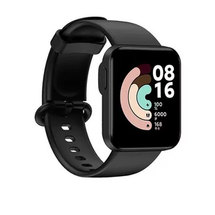 Opaska Pasek Bransoleta Smoothband Xiaomi Mi Watch Lite Czarna - Akcesoria do smartwatchy - miniaturka - grafika 1
