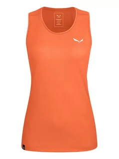 Koszulki i topy damskie - Salewa Top funkcyjny w kolorze pomarańczowym - grafika 1