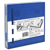 Zeszyty szkolne - LEGO Kwadratowy Notatnik Z Długopisem Niebieski) - miniaturka - grafika 1