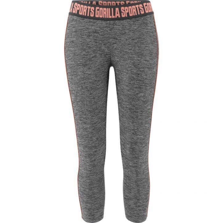 Funkcjonalne damskie legginsy szary/różowy S
