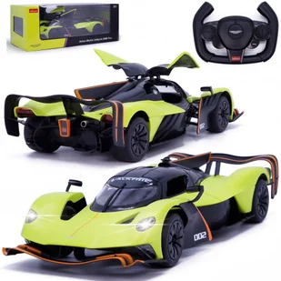 AUTKO ZDALNIE STEROWANE Aston Martin Valkyrie AMR NA PILOTA OTWIERANE DRZWI Zielony - Zabawki zdalnie sterowane - miniaturka - grafika 1