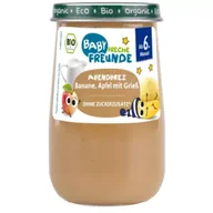 Desery dla dzieci - Freche Freunde Mus mleczny banan - semolina - jabłko bez dodatku cukrów od 6 miesiąca 190 g Bio - miniaturka - grafika 1