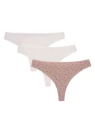 Majtki damskie - Majtki stringi Sol-Sol 3-pak Esotiq różowy, kremowy S - miniaturka - grafika 1