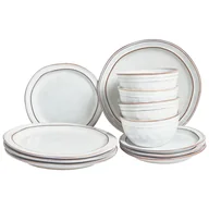 Serwisy obiadowe - Zastawa stołowa 12-częściowa CHIVES Kamionka Jasnoszary B584946 - miniaturka - grafika 1