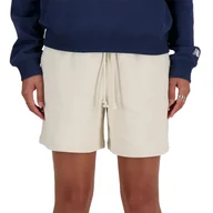 Spodnie sportowe damskie - Spodenki damskie New Balance WS41508LIN - beżowe - miniaturka - grafika 1