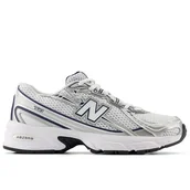Buty dla dziewczynek - Buty dziecięce New Balance GR740WN - białe - miniaturka - grafika 1