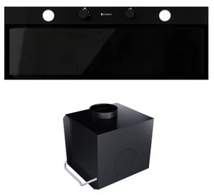 Okap szafkowy (wkład) GLOBALO Fluxime 90.1 Black + Turbina TW 1.2 - Okapy kuchenne - miniaturka - grafika 1