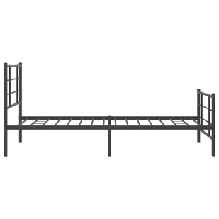 Metalowa rama łóżka z wezgłowiem i zanóżkiem, czarna, 107x203cm Lumarko! - Inne meble do sypialni - miniaturka - grafika 7