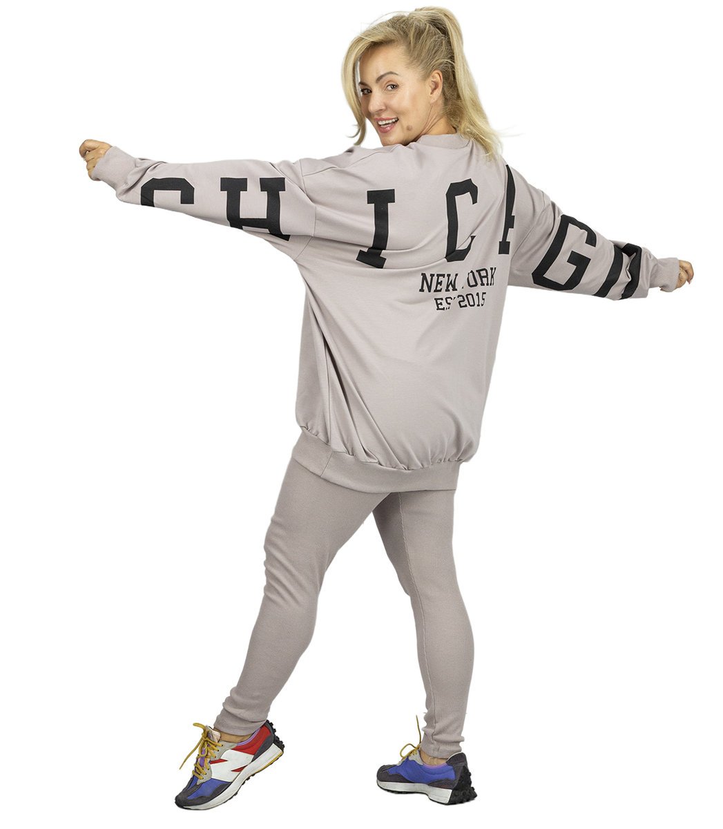 Dres damski luźna bluza + prążkowane legginsy CHICAGO