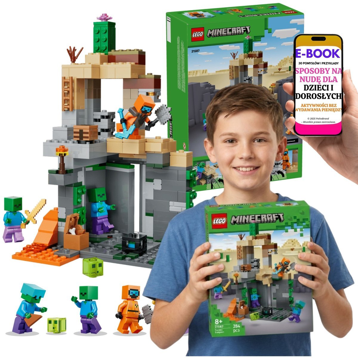 LEGO MINECRAFT DUNGEON 21587 Zombie Pustynny Biom LEGO Minecraft + E-BOOK-3