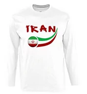 Koszulki męskie - Supportershop Supportershop Iran T-shirt męski Iran L/S biały biały X-L 5060542523936 - miniaturka - grafika 1