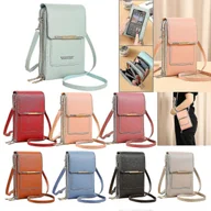 Torebki damskie - Skórzana torba Crossbody z zabezpieczeniem przed kradzieżą dla kobiet Dziewczęta, torebki Portfele Skórzana torebka na telefon z długim paskiem, to... - miniaturka - grafika 1