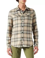 Koszule męskie - G-STAR RAW Męska koszula Slant Pocket Slim, wielokolorowa (westpoint khaki Dale Check C841-D410), L - miniaturka - grafika 1