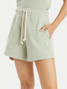 Champion Szorty sportowe E10009 Zielony Relaxed Fit - Spodenki damskie - miniaturka - grafika 1
