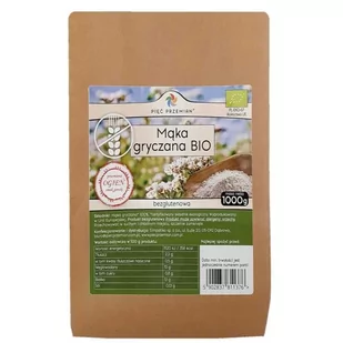 Mąka Gryczana Pełnoziarnista Bio 1 kg - Pięć Przemian - Mąka - miniaturka - grafika 1