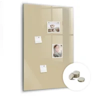 Tablice i flipcharty - Dekoracyjna Tablica Magnetyczna - Kolor beżowy - 60x90 + magnesy - miniaturka - grafika 1