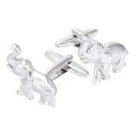 Spinki do mankietów i krawatów - Spinki do mankietów Słonik na szczęście X2 NC064 - miniaturka - grafika 1