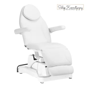 Fotel kosmetyczny elektryczny Sillon Basic 3 siln. obrotowy biały - Fotele kosmetyczne - miniaturka - grafika 1