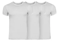 Koszulki męskie - CALVIN  KLEIN TRZYPAK 3 PARY KOSZULKA T-SHIRT S/S CREW NECK 3PK WHITE NB4011E 100 - Rozmiar: L - miniaturka - grafika 1