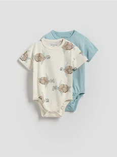 Reserved - Bawełniane body 2 pack - beżowy - Body dla niemowląt - miniaturka - grafika 1