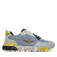Sneakersy męskie - Sneakersy Aeronautica Militare 251SC276CT3546 Niebieski - miniaturka - grafika 1