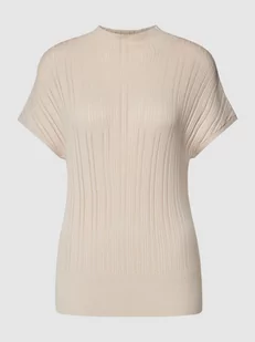 Sweter z dzianiny z haftem angielskim - Swetry damskie - miniaturka - grafika 1