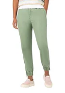 Spodnie damskie - Timezone Damskie spodnie regularne AmberTZ 7/8 casualowe, Oil Green, 32, khaki-zielony (Oil Green), 32 - miniaturka - grafika 1