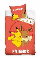 Pościel dla dzieci - POŚCIEL bawełniana POKEMON 160x200 PIKACHU & EEVEE ORYGINALNA - miniaturka - grafika 1