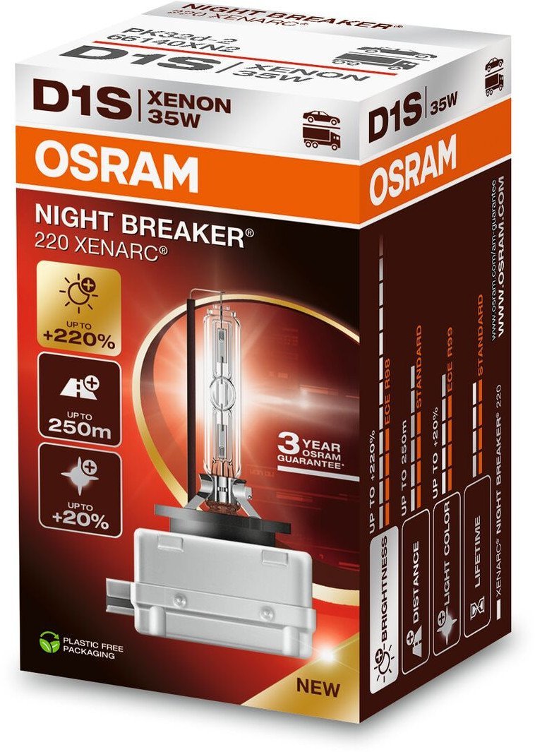 Żarówka Karton 1szt. D1S 85V 35W PK32D-2 XENARC NIGHT BREAKER 220, biała ciepła 4500K