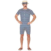 Stroje kąpielowe - Widmann 03254 kostium kąpielowy retro, męski, niebieski - miniaturka - grafika 1